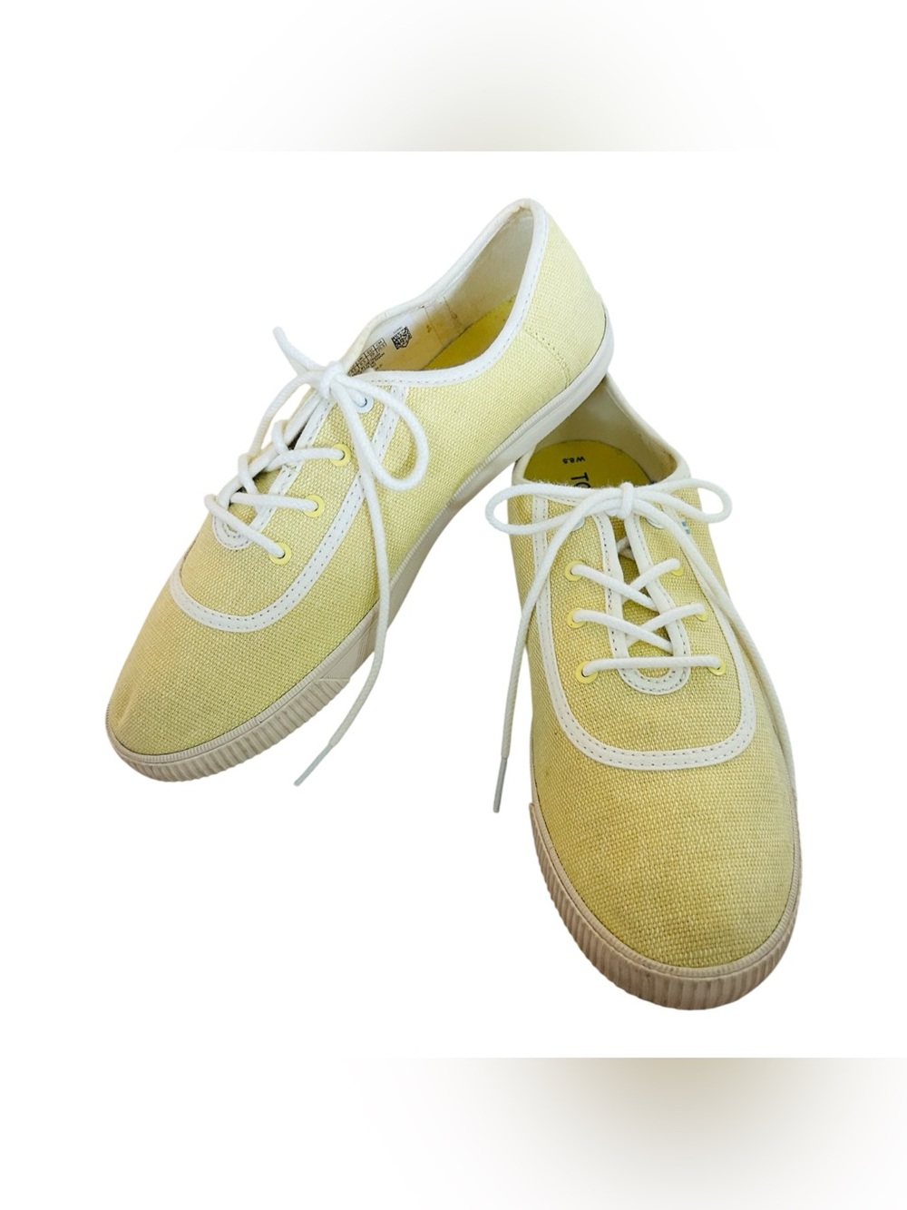 TOMS Carmel Sunshine Yellow Heritage Canvas Sneakers Tennis Shoes 8.5 Preppy
